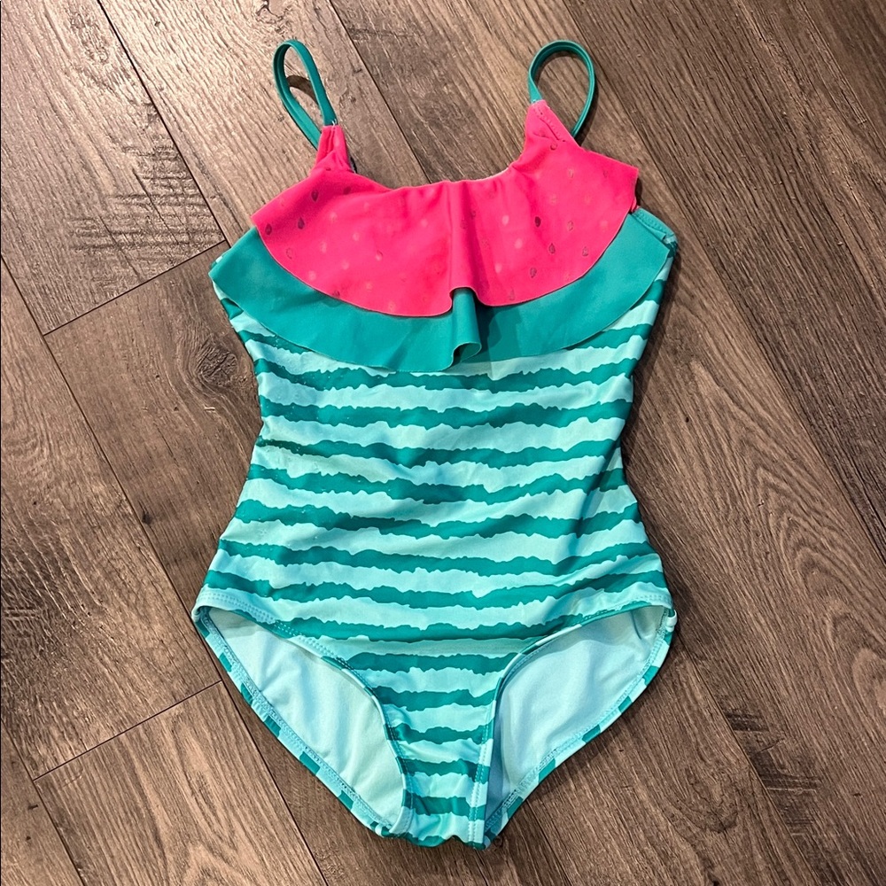 Cat & Jack Pink and Blue Kids Swim One Piece